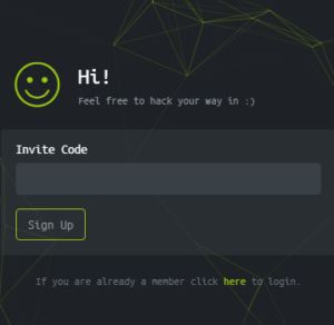 hackthebox invite code picture